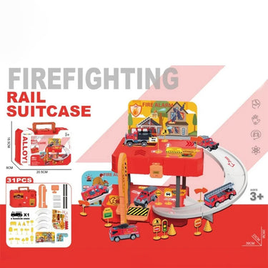 FIREFIGHTING RAIL SUITCASE TRACK SET